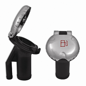 ATTWOOD DECK FILL F/PRESSURE RELIEF SYSTEMS, ANGLED BODY & SCALLOPED STAINLESS STEEL CAP