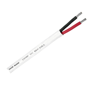 PACER DUPLEX 2 CONDUCTOR CABLE, 500', 14/2 AWG, ROUND CABLE, RED, BLACK