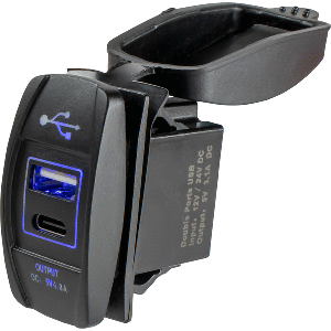 SEA DOG USB & USB-C ROCKER SWITCH STYLE POWER SOCKET