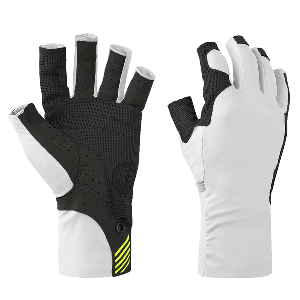MUSTANG TRACTION UV OPEN FINGER GLOVES WHITE-BLACK XL