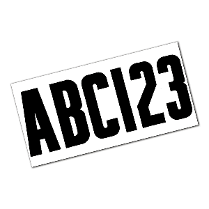 ATTWOOD LETTER & NUMBER KIT, BLACK