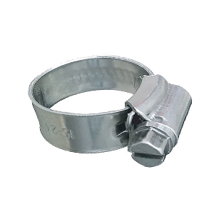 TRIDENT MARINE 316 SS NON-PERFORATED WORM GEAR HOSE CLAMP, 3/8" BAND, (1-1/16", 1-1/2") CLAMPING RANGE, 10-PACK, SAE SIZE 16