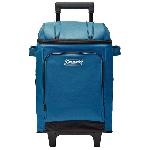 COLEMAN CHILLER 42-CAN SOFT-SIDED PORTABLE COOLER W/WHEELS, DEEP OCEAN