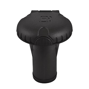 ATTWOOD DECK FILLS F/PRESSURE RELIEF SYSTEMS, STRAIGHT BODY, SCALLOPED BLACK PLASTIC CAP
