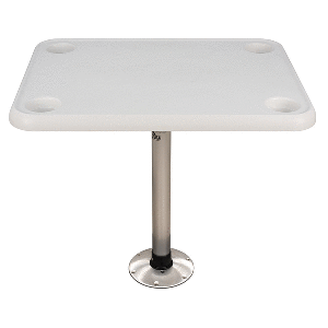 SPRINGFIELD 16" X 28" RECTANGLE TABLE PACKAGE, WHITE THREAD-LOCK