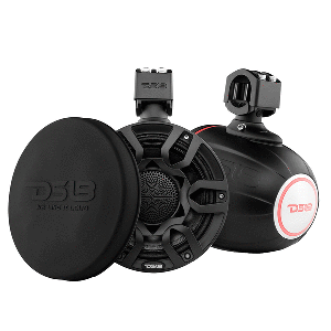 DS18 HYDRO 8" MARINE TOWER SPEAKERS W/RGB LED LIGHTS & PRO AUDIO LOUDSPEAKERS, BLACK