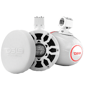 DS18 HYDRO 8" MARINE TOWER SPEAKERS W/RGB LED LIGHTS & PRO AUDIO LOUDSPEAKERS, WHITE