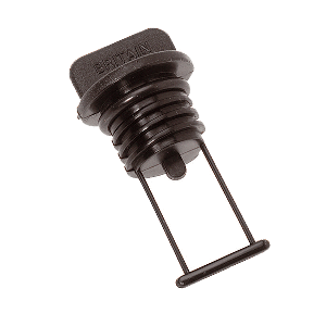 BARTON MARINE DRAIN PLUG, BLACK 15MM (19/32")
