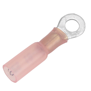 PACER 22-18 AWG HEAT SHRINK RING TERMINAL, #10 STUD SIZE, 100 PACK
