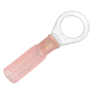 PACER 22-18 AWG HEAT SHRINK RING TERMINAL, 5/16" STUD SIZE, 100 PACK