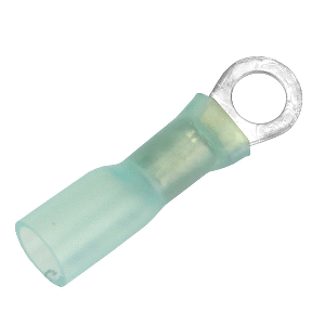 PACER 16-14 AWG HEAT SHRINK RING TERMINAL, #10 STUD SIZE, 100 PACK