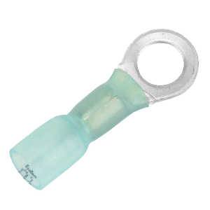 PACER 16-14 AWG HEAT SHRINK RING TERMINAL, 1/4" STUD SIZE, 100 PACK