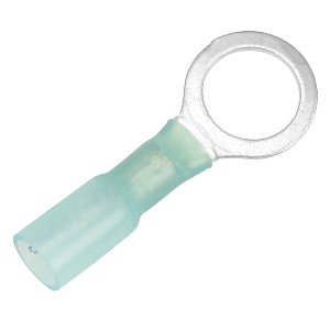 PACER 16-14 AWG HEAT SHRINK RING TERMINAL, 3/8" STUD SIZE, 25 PACK