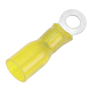 PACER 12-10 AWG HEAT SHRINK RING TERMINAL, #8 STUD SIZE, 25 PACK
