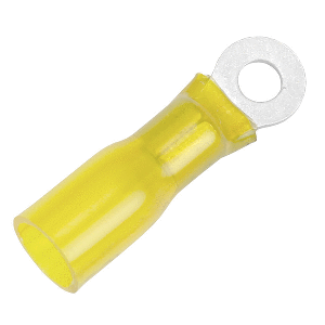 PACER 12-10 AWG HEAT SHRINK RING TERMINAL, #10 STUD SIZE, 25 PACK