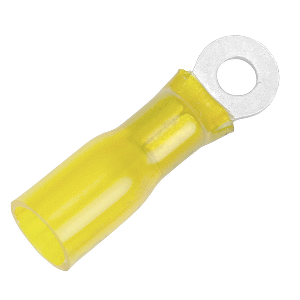 PACER 12-10 AWG HEAT SHRINK RING TERMINAL, #10 STUD SIZE, 100 PACK