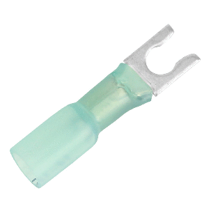 PACER 16-14 AWG HEAT SHRINK SPADE TERMINAL, #10 STUD SIZE, 25 PACK