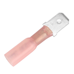 PACER 22-18 AWG HEAT SHRINK MALE DISCONNECT, 25 PACK