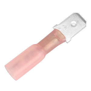 PACER 22-18 AWG HEAT SHRINK MALE DISCONNECT, 100 PACK
