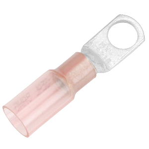 PACER 8 AWG HEAT SHRINK RING TERMINAL, 5/16" STUD SIZE, 25 PACK