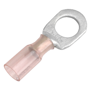 PACER 8 AWG HEAT SHRINK RING TERMINAL, 1/2" STUD SIZE, 25 PACK