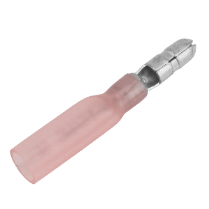 PACER 22-18 AWG HEAT SHRINK MALE BULLET TERMINAL, 100 PACK
