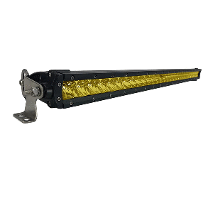 BLACK OAK 30" YELLOW LENS SINGLE ROW LED LIGHT BAR, COMBO OPTICS, BLACK HOUSING, PRO SERIES 3.0