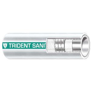 TRIDENT MARINE 1-1/2" PREMIUM MARINE SANITATION HOSE, WHITE WITH GREEN STRIPE, SOLD BY THE FOOT