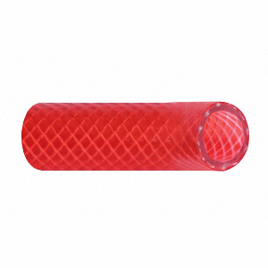 TRIDENT MARINE 1/2" REINFORCED PVC (FDA) HOT WATER FEED LINE HOSE, DRINKING WATER SAFE, TRANSLUCENT RED, SOLD BY THE FOOT