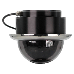 IRIS MINIATURE MARINE PTZ DOME CAMERA, STAINLESS BEZEL, HI-RESOLUTION ANALOGUE SENSOR, 1000TVL, 4 IN 1 VIDEO FORMAT