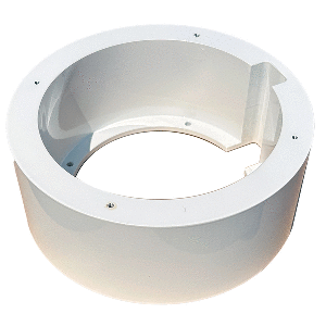 IRIS SURFACE MOUNT BRACKET F/IRISX106 SERIES CAMERAS, WHITE POWDER COAT FINISH
