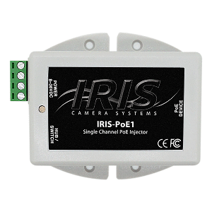 IRIS SINGLE CHANNEL POE INJECTOR, 8-36VDC INPUT VOLTAGE & 48VDC OUTPUT