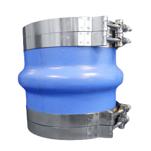 TRIDENT MARINE 4" ID BLUE SILICONE MOLDED WET EXHAUST HUMP W/4 T-BOLT CLAMP