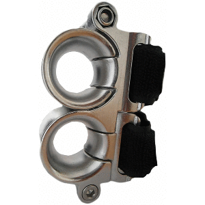 WICHARD DOUBLE FAIRLEAD, 25MM DIAMETER STANCHION W/WEBBING, VELCRO STIPE