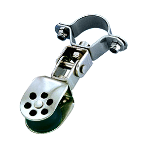 WICHARD STAINLESS STEEL SINGLE BLOCK, 25MM SHEAVE DIAMETER F/25MM STANCHION PIVOTING