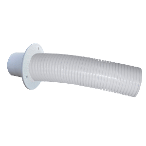 TRIDENT MARINE 10' WHITE STERN FLEX HOSE W/TRANSOM FLANGE