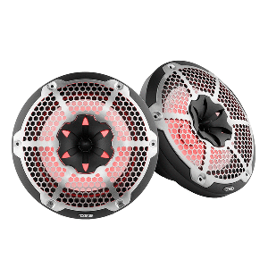 DS18 HYDRO 10" 2-WAY SPEAKERS W/BULLET TWEETER & INTEGRATED RGB LED LIGHTS, BLACK