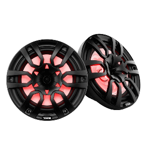 DS18 HYDRO 10" 2-WAY MARINE SPEAKERS W/BULLET TWEETERS & INTEGRATED RGB LED LIGHTS, BLACK
