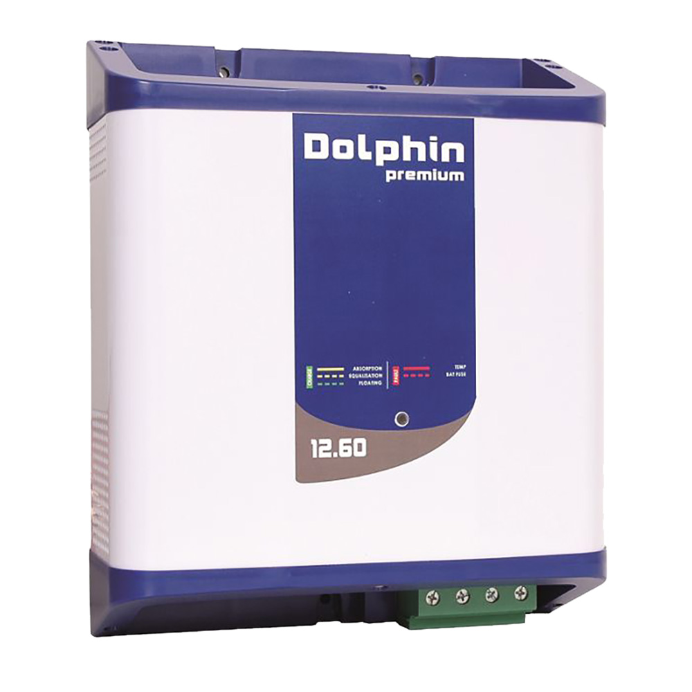 DOLPHIN CHARGER PREMIUM SERIES DOLPHIN BATTERY CHARGER, 12V, 60A, 110/220VAC, 3 OUTPUTS