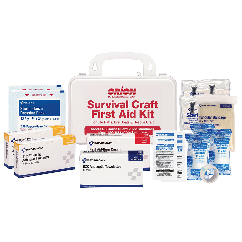 ORION SURVIVAL CRAFT FIRST AID KIT, HARD PLASTIC CASE
