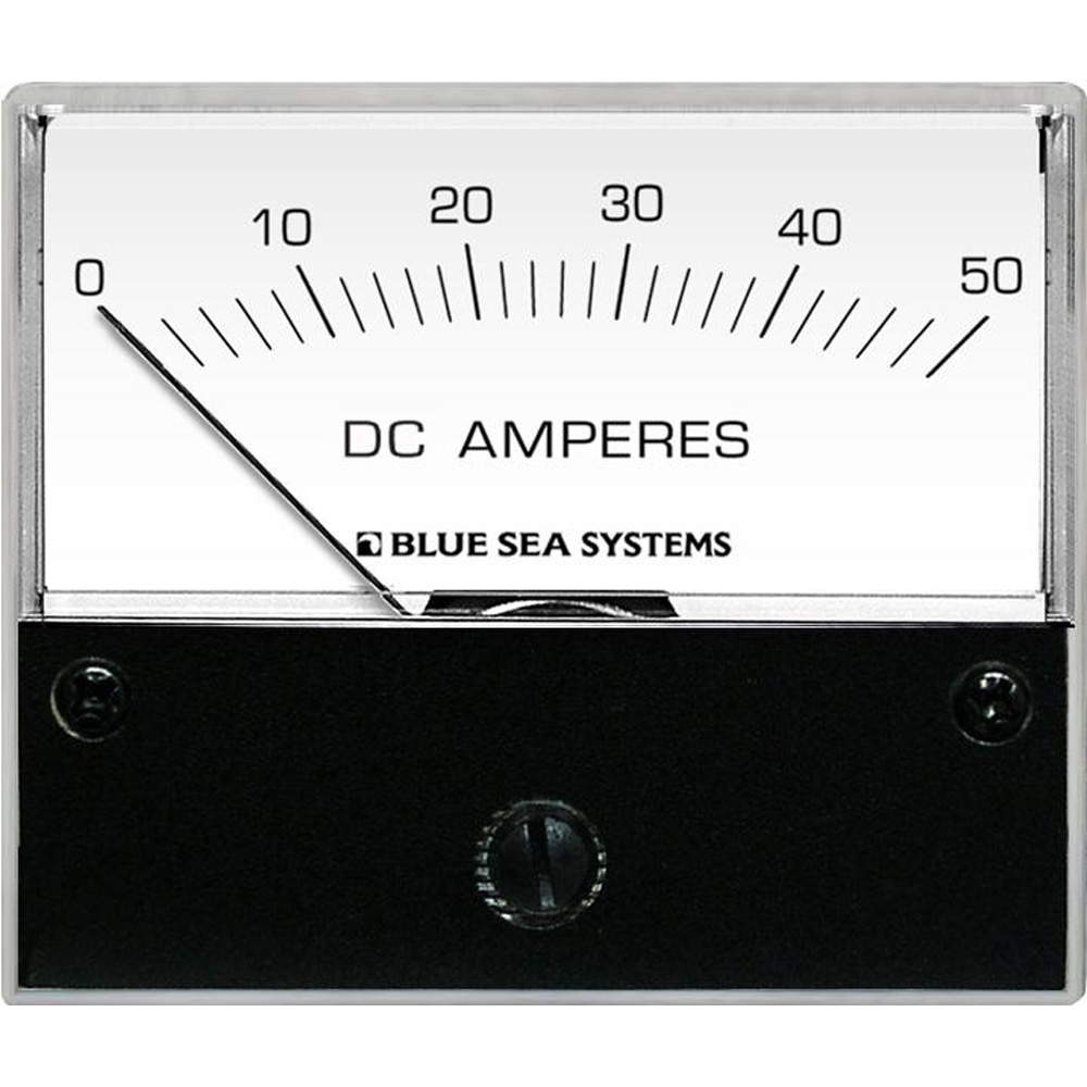 BLUE SEA 8022 DC ANALOG AMMETER, 2-3/4 FACE, 0-50 AMP DC