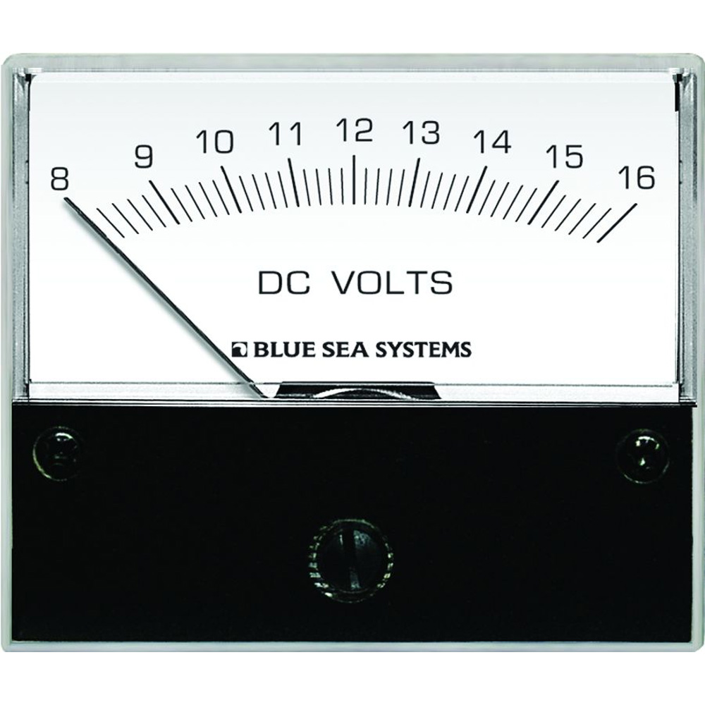 BLUE SEA 8003 DC ANALOG VOLTMETER, 2-3/4" FACE, 8-16 VOLTS DC
