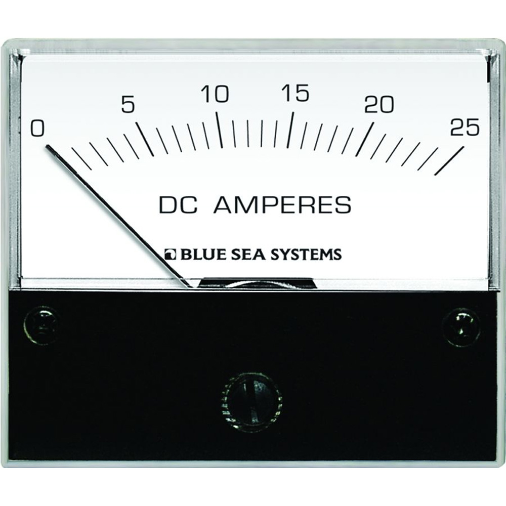 BLUE SEA 8005 DC ANALOG AMMETER, 2-3/4" FACE, 0-25 AMPERES DC