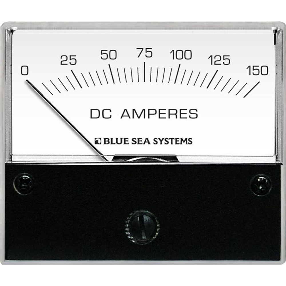 BLUE SEA 8018 DC ANALOG AMMETER, 2-3/4" FACE, 0-150 AMPERES DC