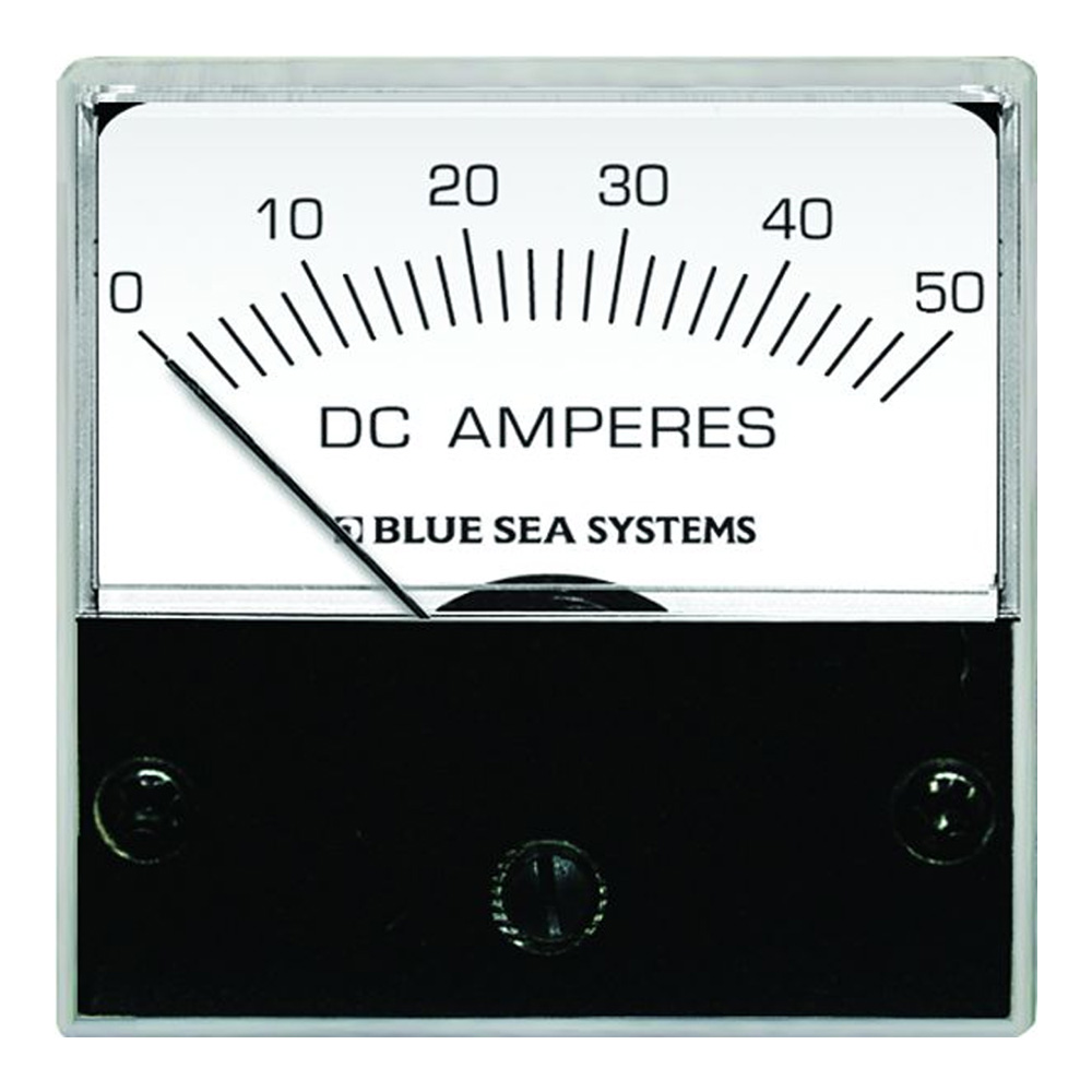 BLUE SEA 8041 DC ANALOG MICRO AMMETER, 2" FACE, 0-50 AMPERES DC