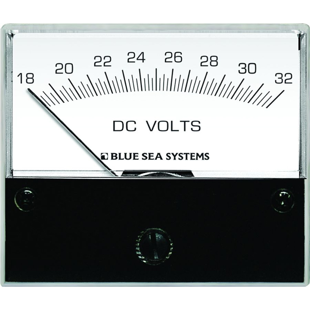 BLUE SEA 8240 DC ANALOG VOLTMETER, 2-3/4" FACE, 18-32 VOLTS DC