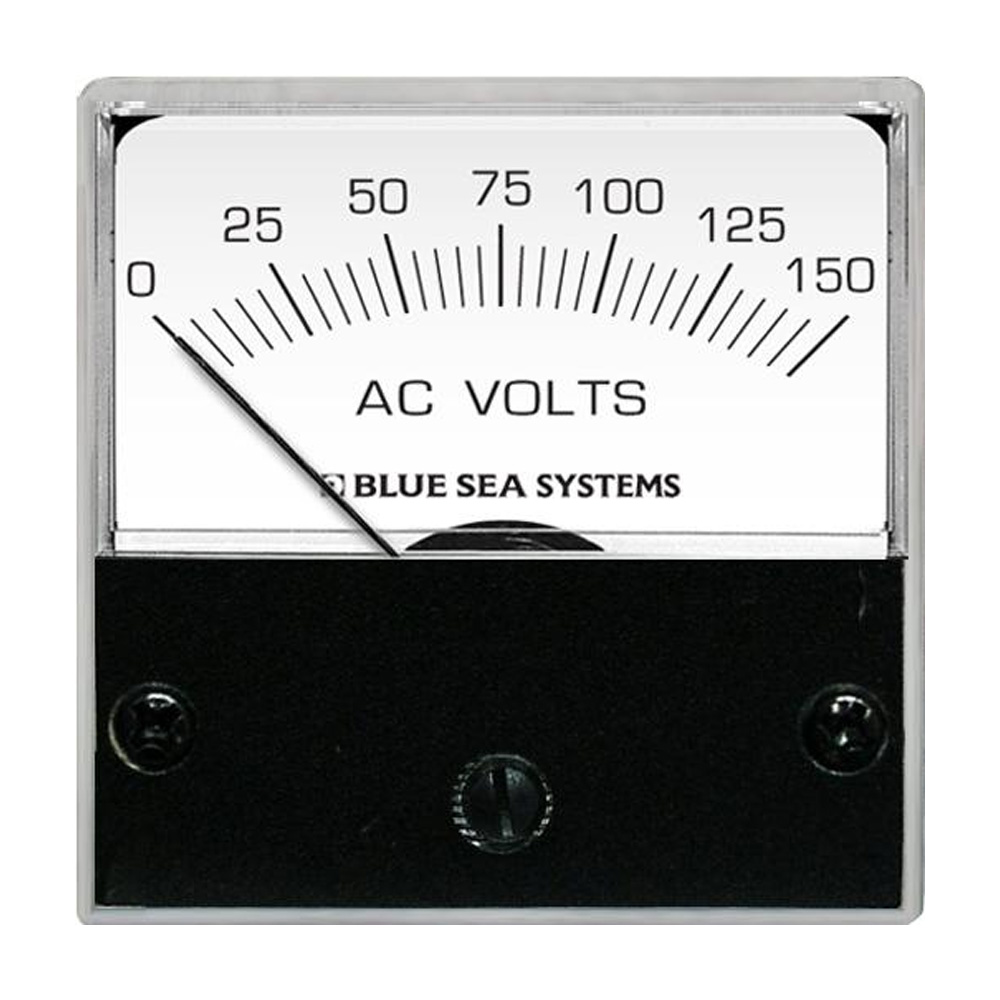 BLUE SEA 8244 AC ANALOG MICRO VOLTMETER, 2" FACE, 0-150 VOLTS AC