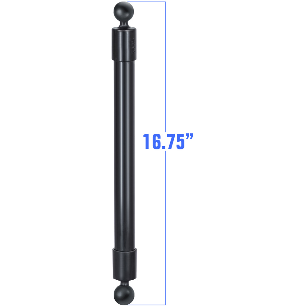 RAM MOUNT 16.75" LONG EXTENSION POLE WITH 2 1" DIAMETER BALL ENDS