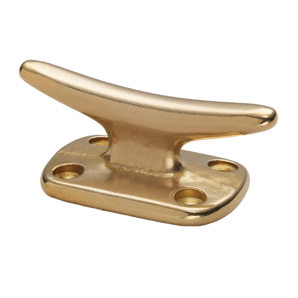 WHITECAP FENDER CLEAT, POLISHED BRASS, 2"