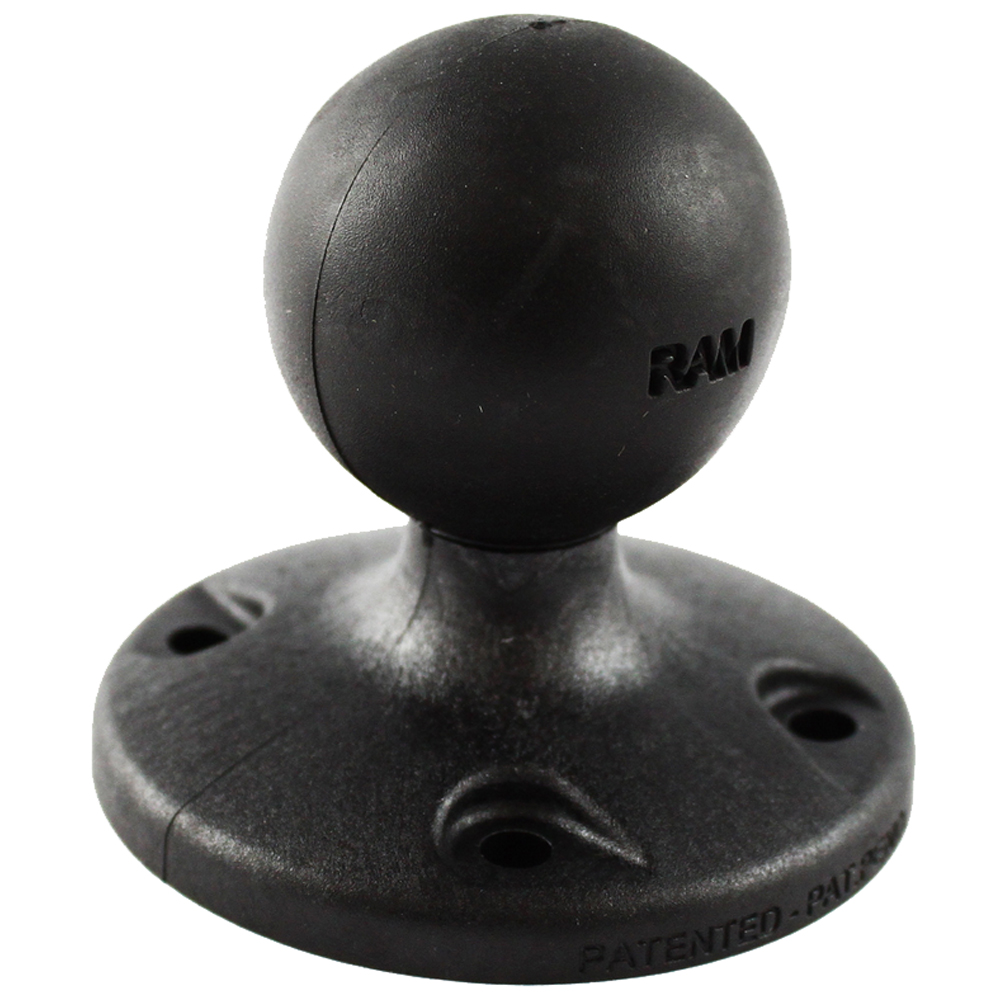 RAM MOUNT 2.5" COMPOSITE ROUND BASE W/AMPS HOLE PATTERN & 1.5" BALL